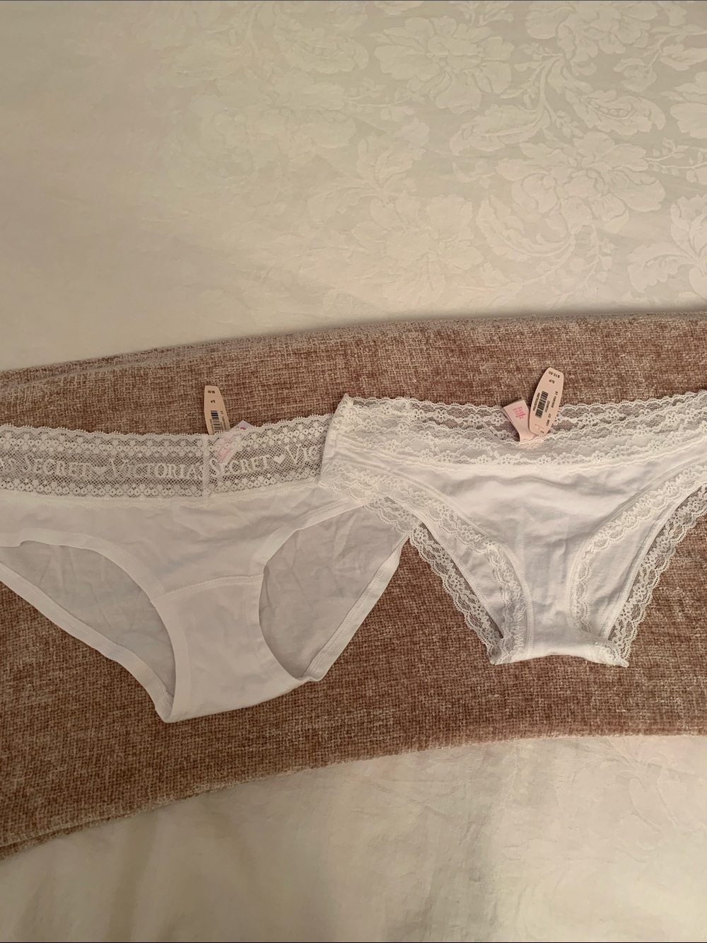 Victoria's Secret White Lace Bikini & Cheeky Panty Duo